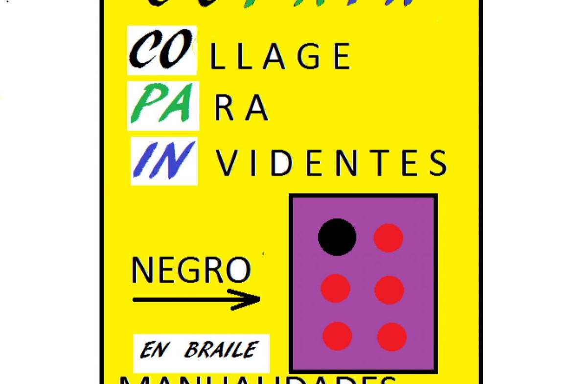Talleres de collage en braille para invidentes con El Pintor de Internet