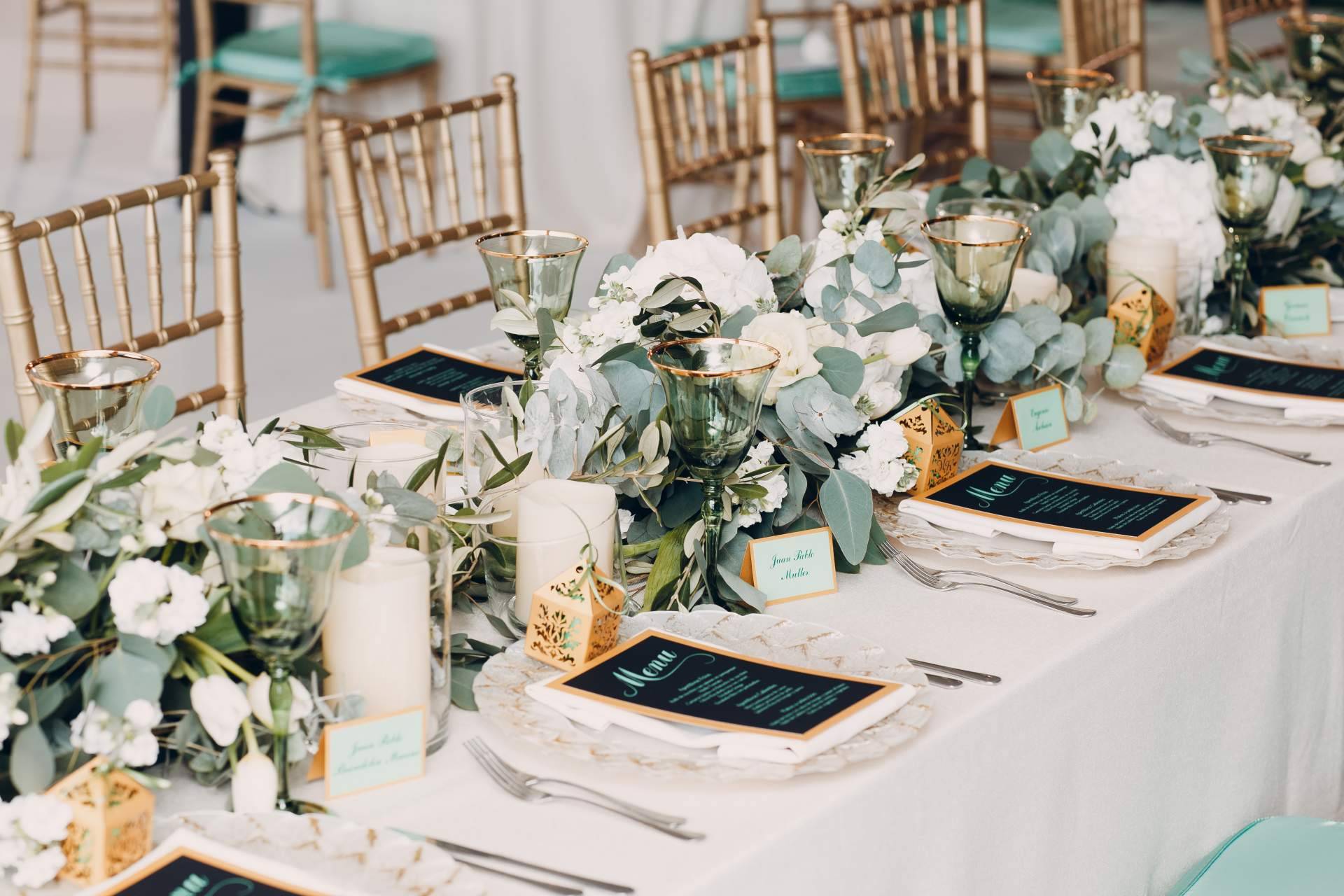 Manteles para eventos de la mano de la empresa SM Decoración