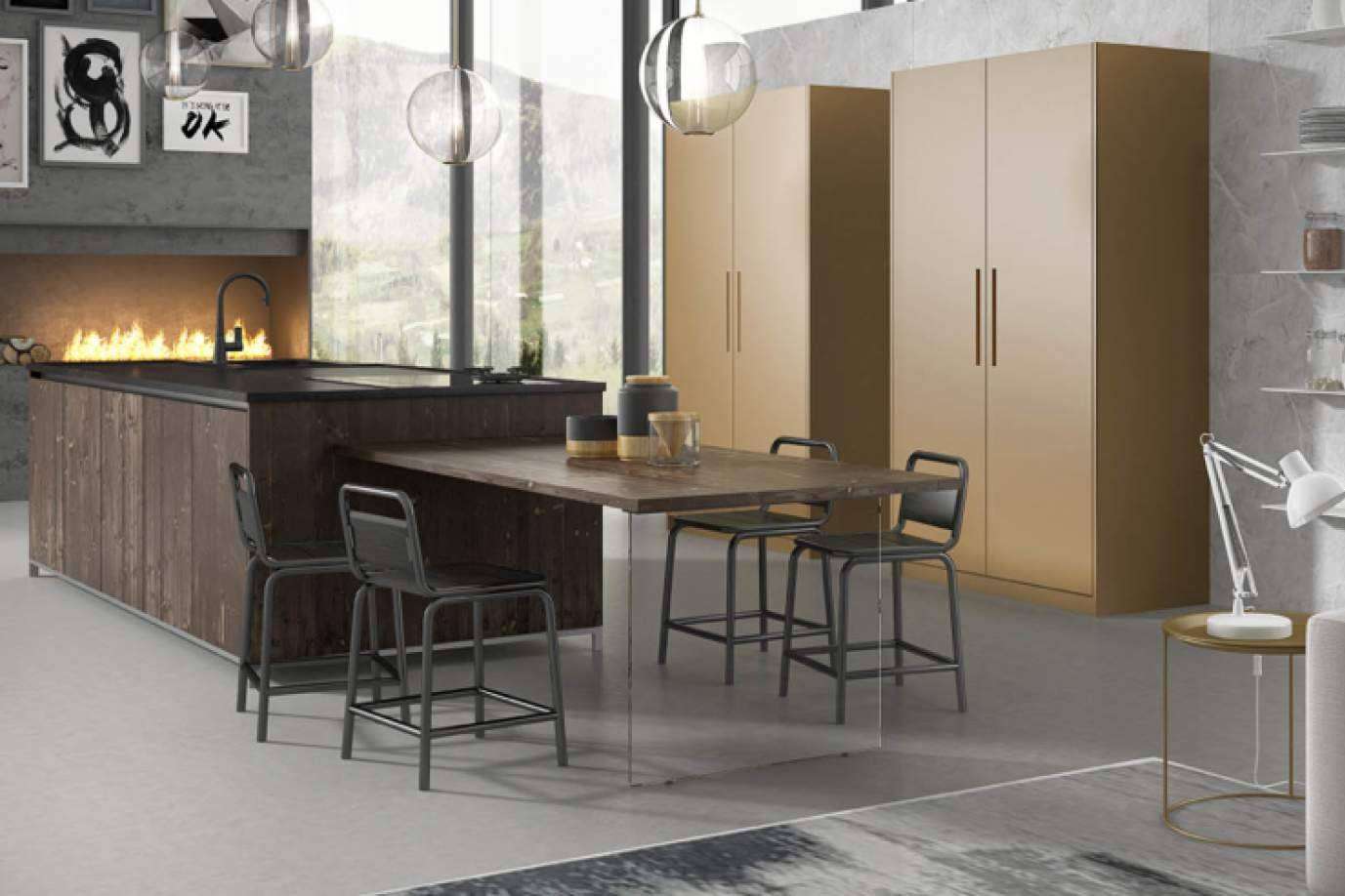 Muebles de cocina y baño con montajes en 3D en Muebles Industria