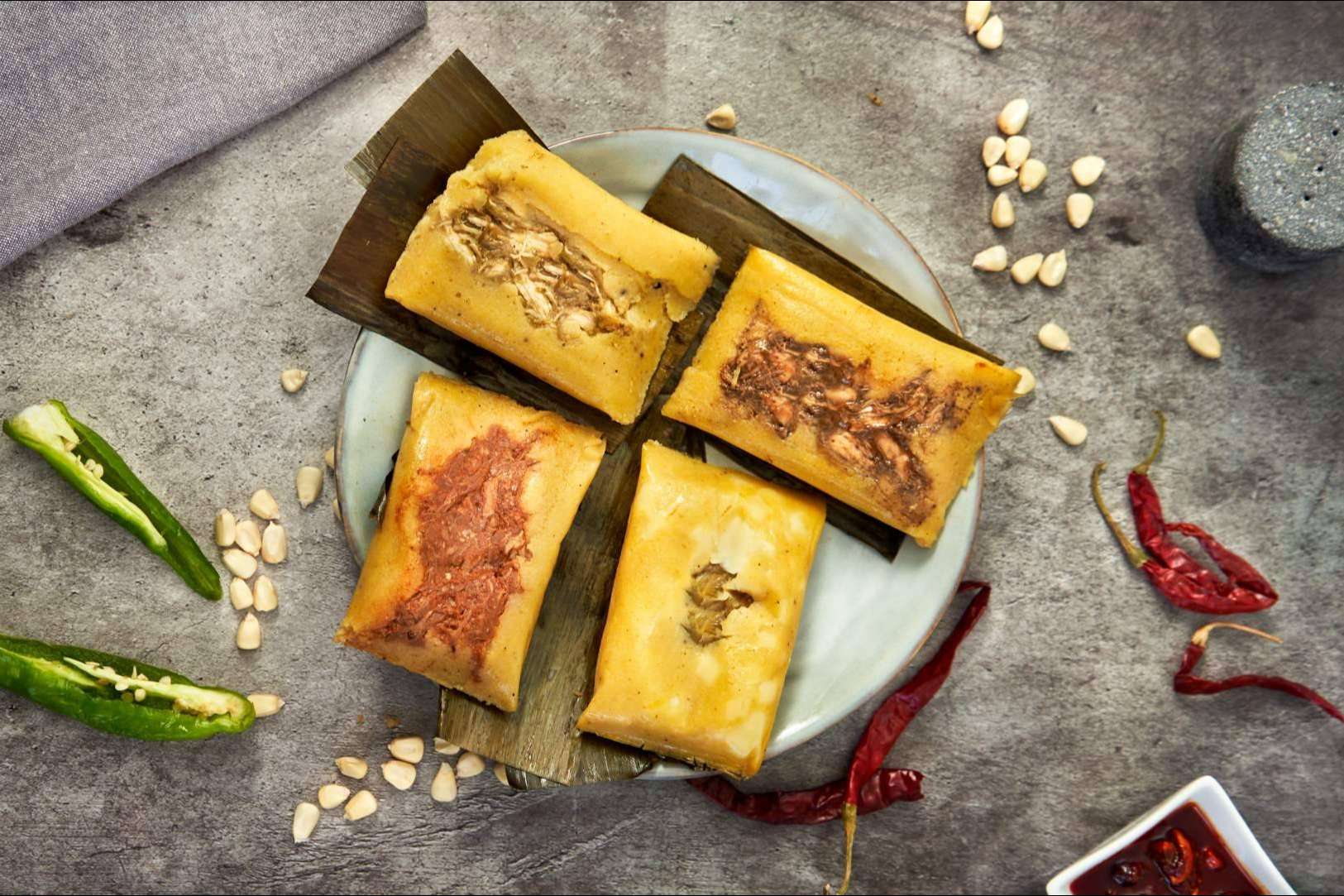 Los tamales de maíz como en México, con Maíz Maya