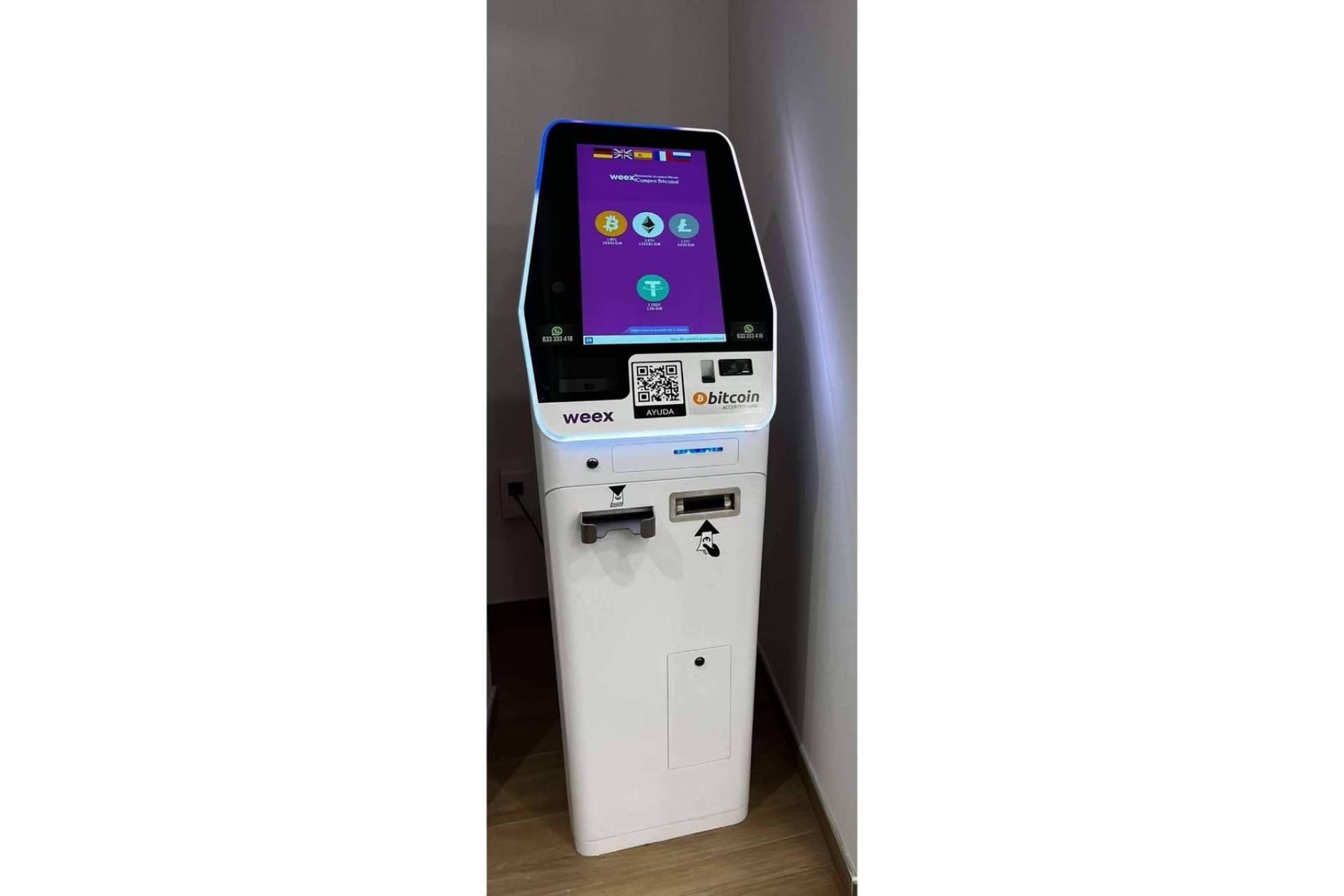 Weex, la compañía de cajeros de criptomonedas en España