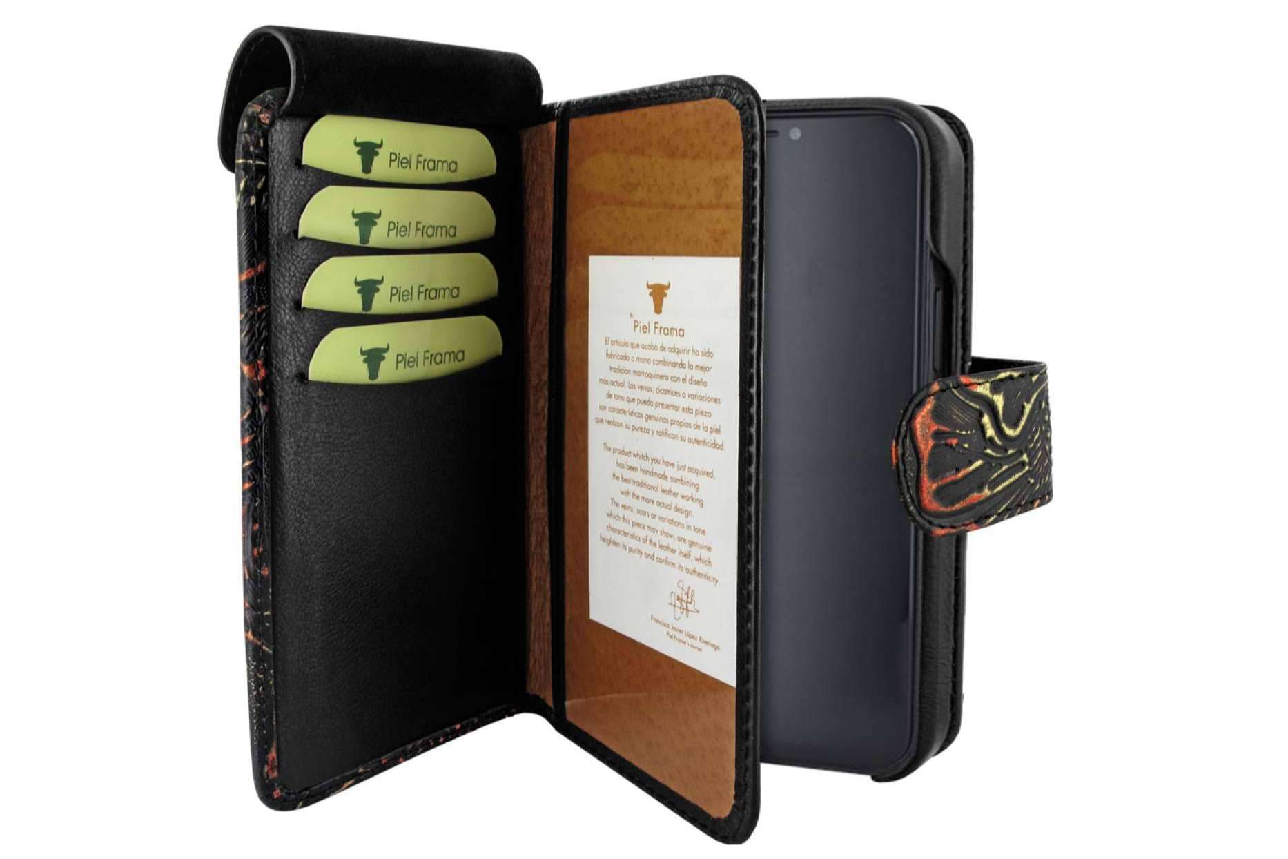 Walletmagnum, la cartera de piel porta móvil de Piel Frama cómoda, versátil y práctica