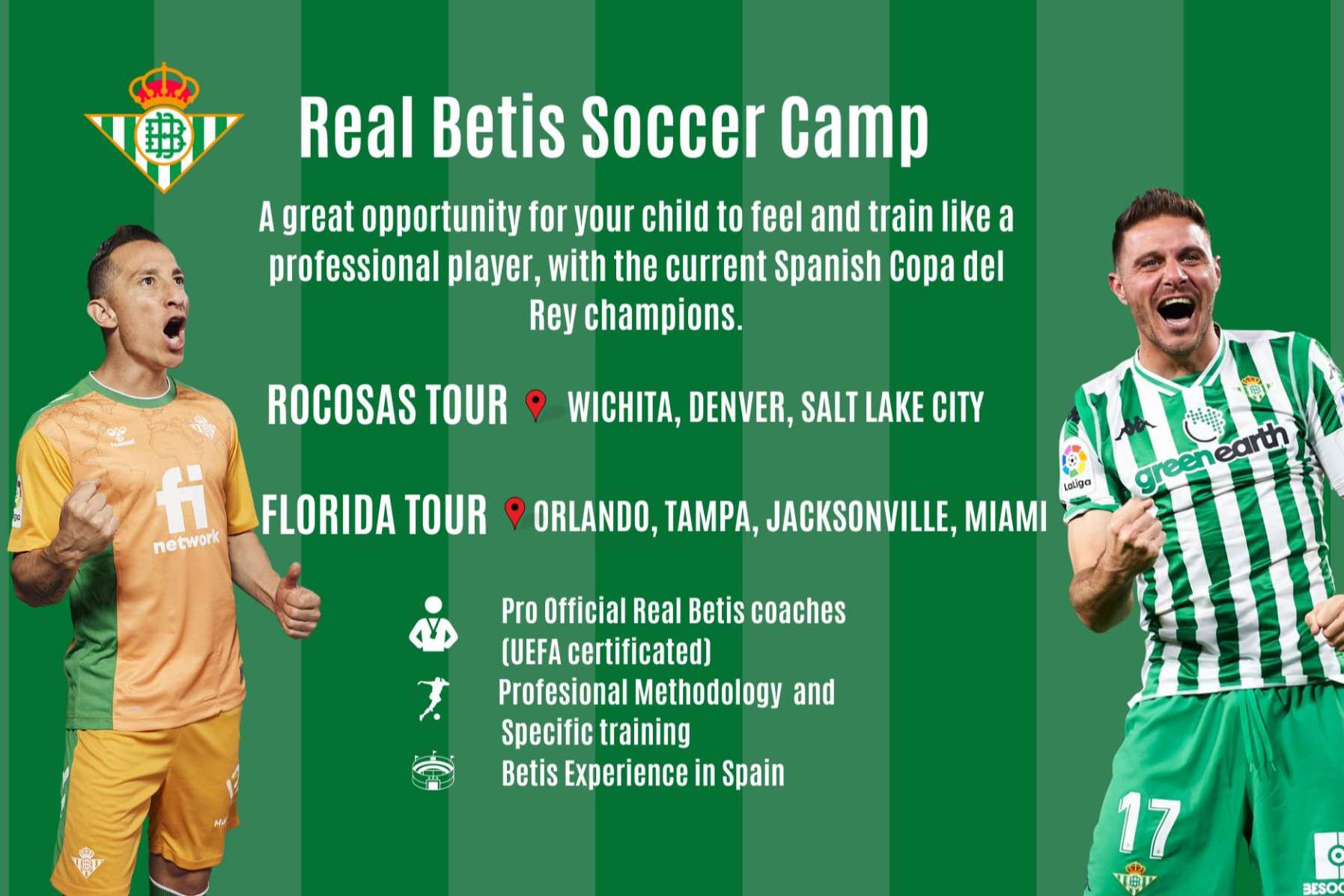 Las razones por las cuales participar en los campamentos de Real Betis Balompié