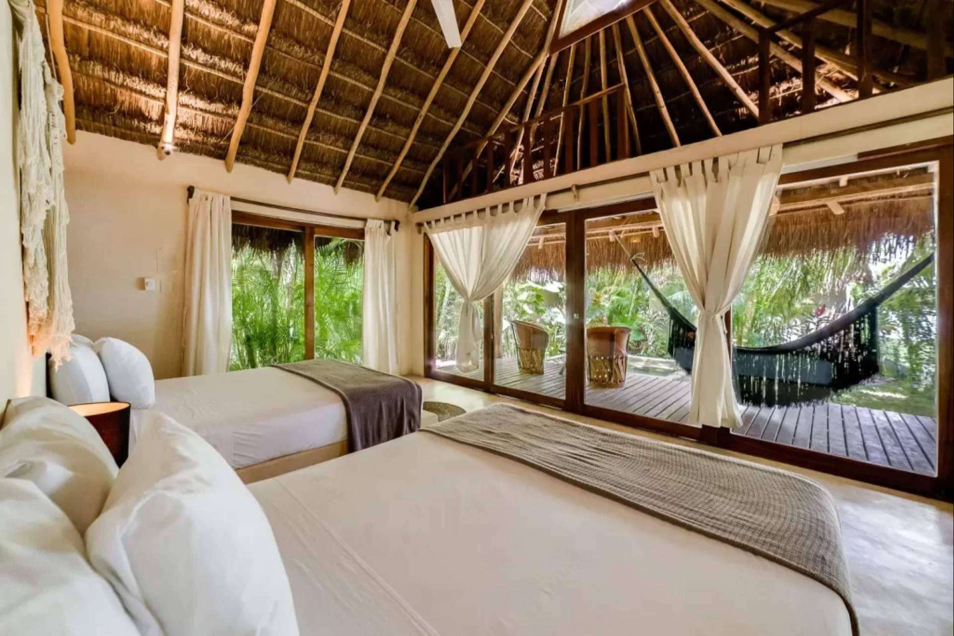 Increíbles habitaciones en medio de la naturaleza en el hotel en Bacalar CASABAKAL