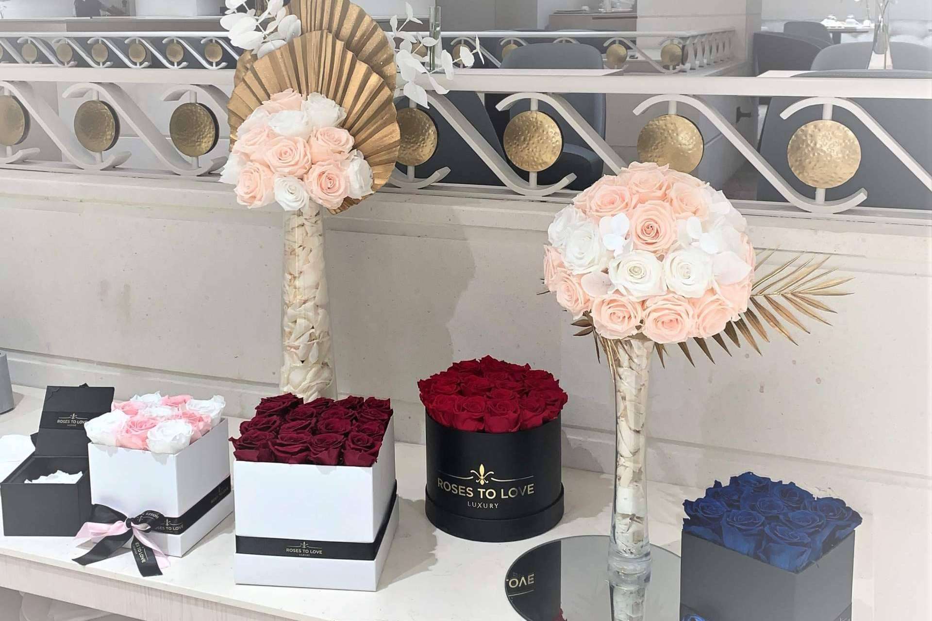 Rosas preservadas para eventos privados, con Roses To Love