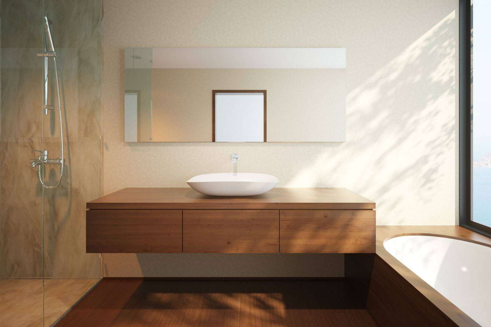 La tendencia en diseño de baños que no se puede ignorar, lavabos suspendidos de Tot Mampara