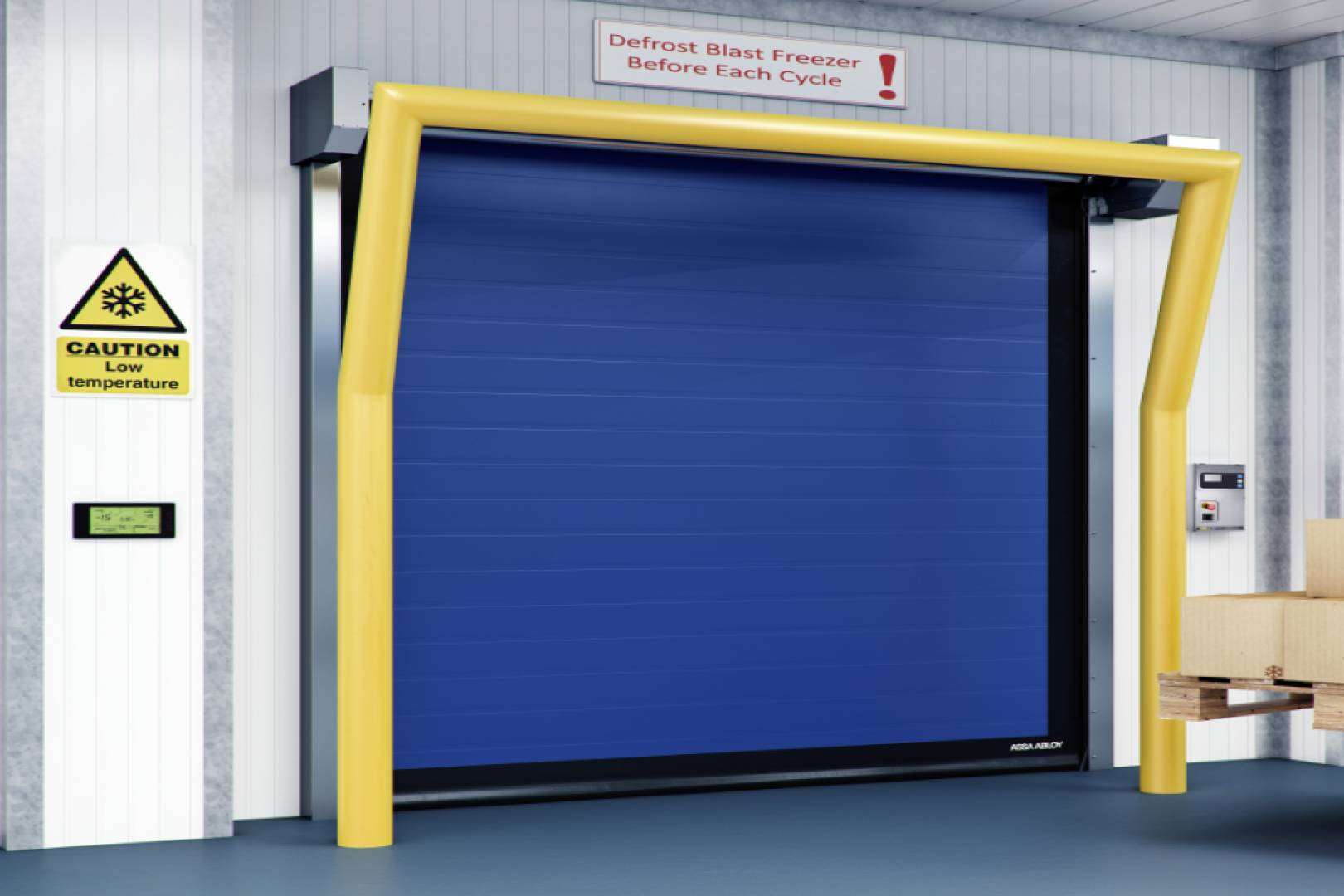 Las puertas rápidas para almacenamiento en frío de ASSA ABLOY se adaptan a las necesidades específicas del cliente