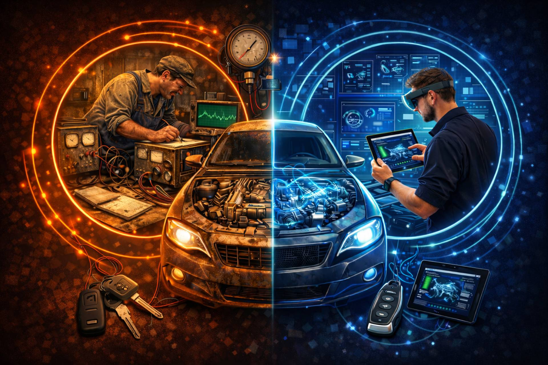 Duplicado llaves de coche en la era del dato; el nuevo taller empieza leyendo la diagnosis