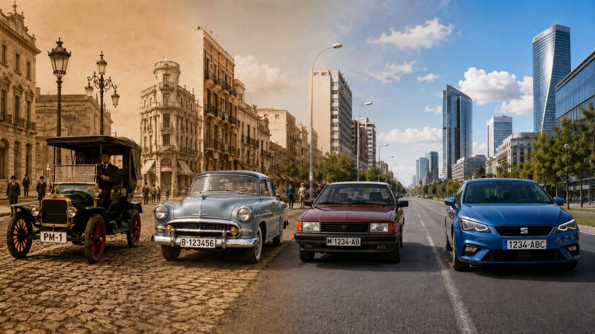 Las matrículas españolas y su transformación desde 1900 hasta la actualidad