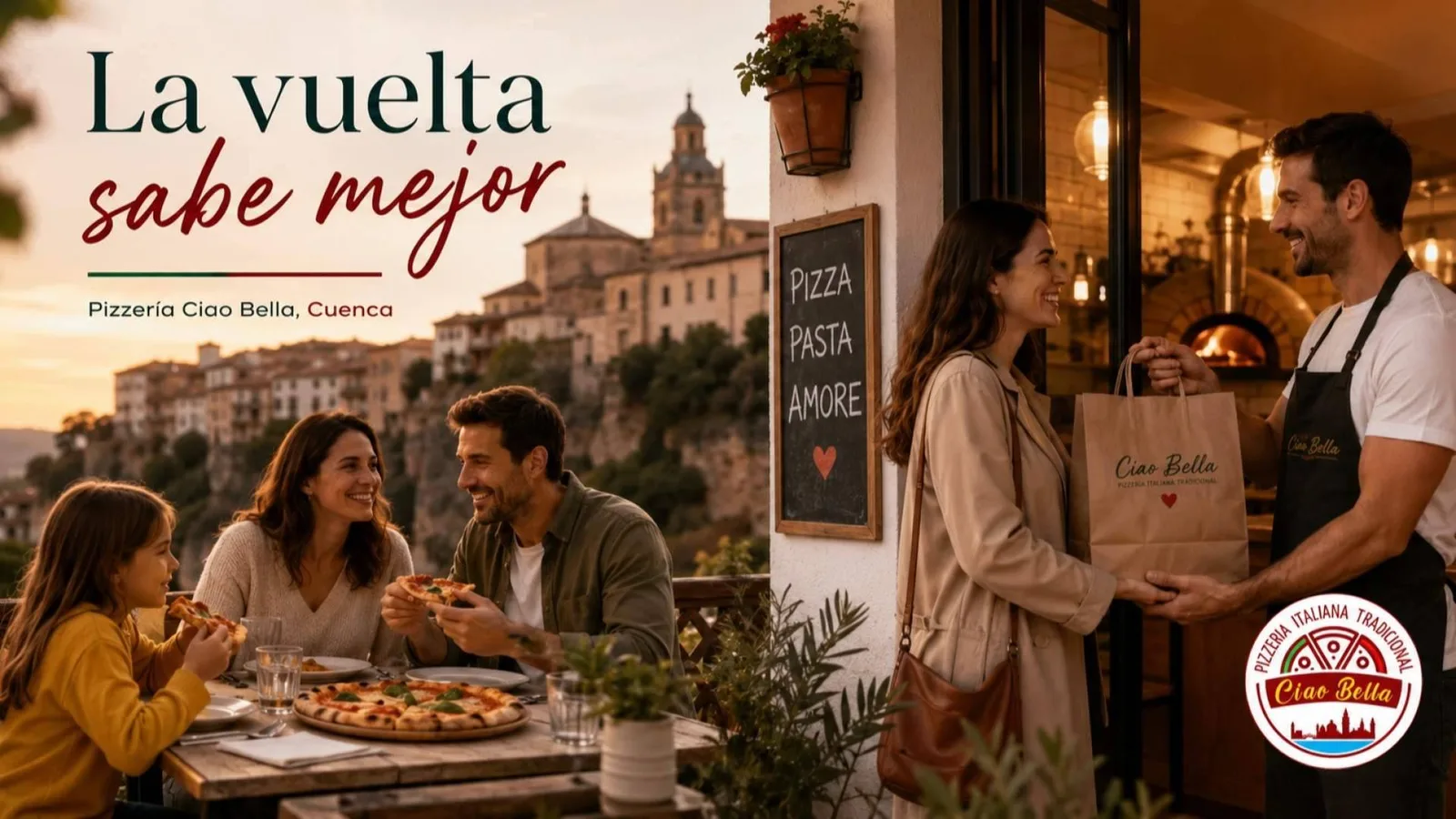 Septiembre en Cuenca; volver a la rutina con sabor italiano en Pizzería Ciao Bella